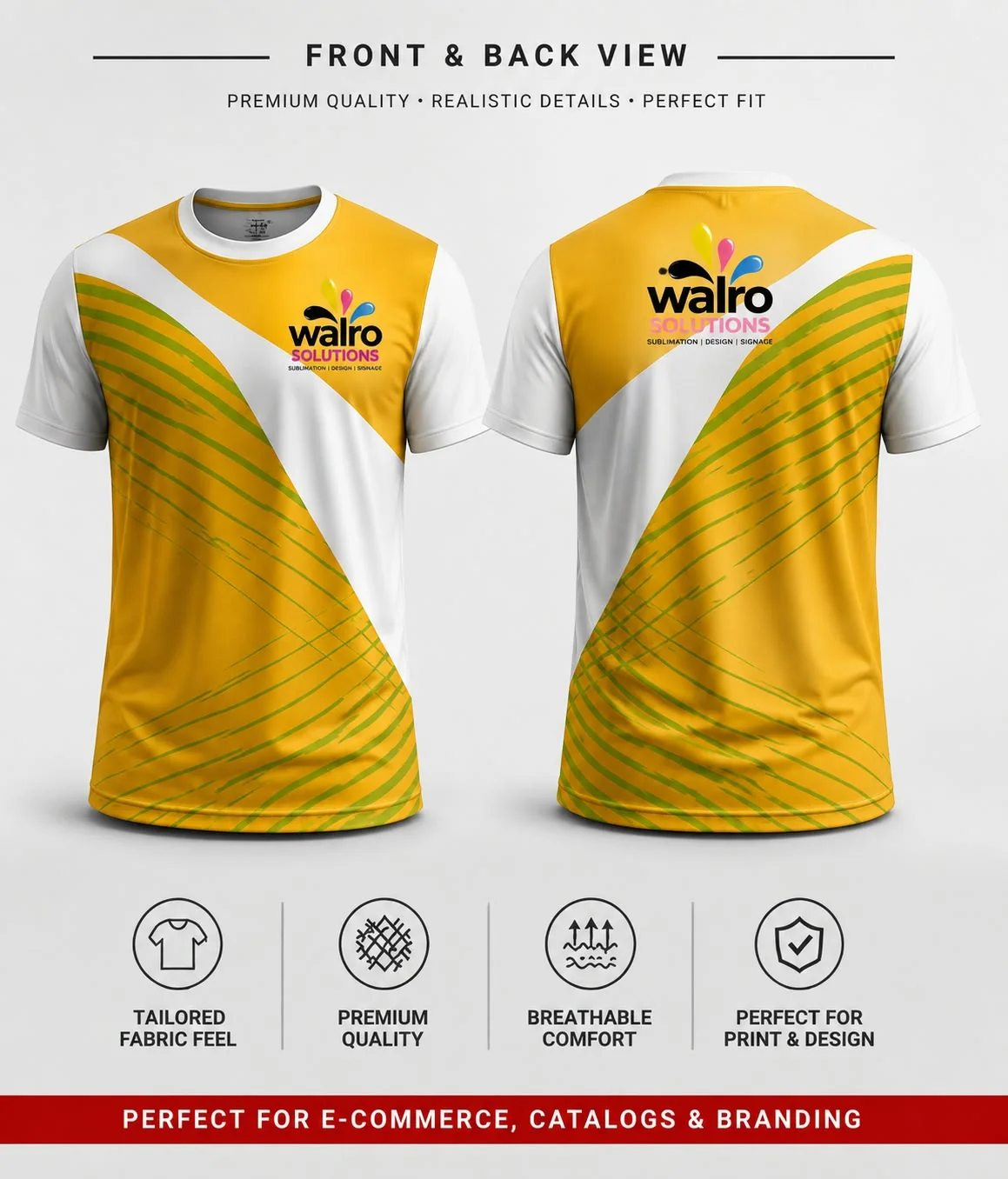 Team wearing matching branded custom t-shirts